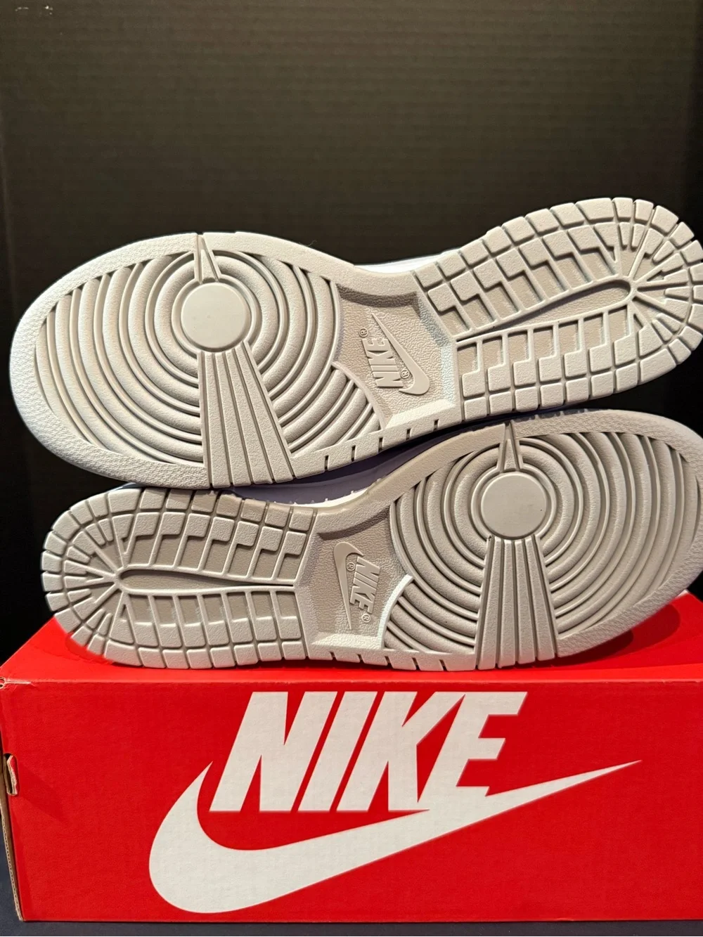 Nike Men’s Light Grey smoke  and White Low-Top Sneakers